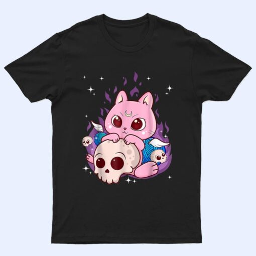 Cute Anime Kawaii Cat Aesthetic Kawaii Pastel Goth Halloween T Shirt