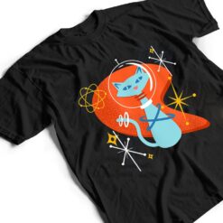 Cute Atomic Space Cat in Vintage Retro Vibes T Shirt - Dream Art Europa