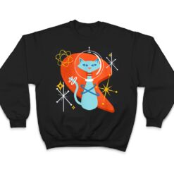 Cute Atomic Space Cat in Vintage Retro Vibes T Shirt - Dream Art Europa