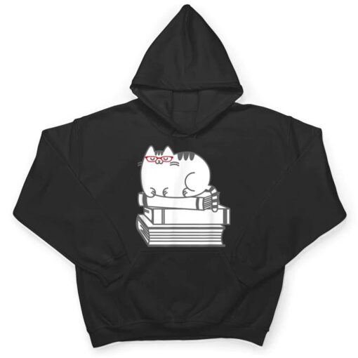 Cute Book Nerd Cat  - Funny Nerdy Kitten T Shirt