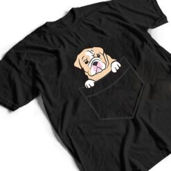 Cute British Bulldog In The Pocket Love English Bulldogs T Shirt - Dream Art Europa