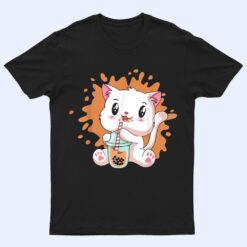 Cute Cat Boba Bubble Tea Kawaii Anime Japanese Teen Girls_1 T Shirt