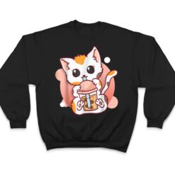 Cute Cat Boba Tea Bubble Tea Anime Kawaii T Shirt - Dream Art Europa