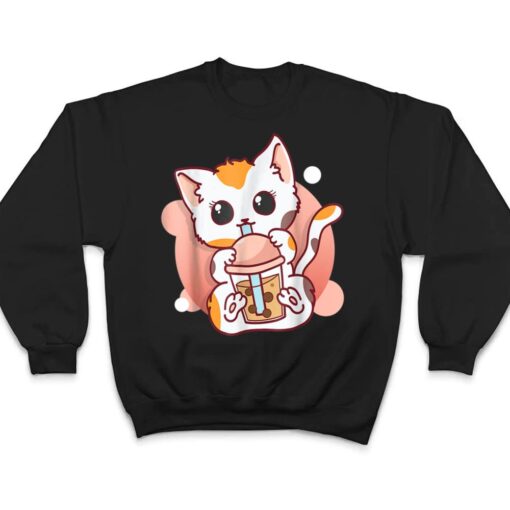 Cute Cat Boba Tea Bubble Tea Anime Kawaii T Shirt