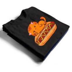 Cute Cat Chilling On Weiner Hot Dog Funny Hot Dog Lover T Shirt - Dream Art Europa