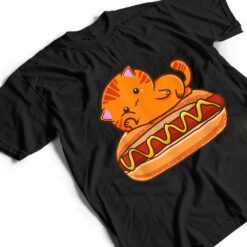 Cute Cat Chilling On Weiner Hot Dog Funny Hot Dog Lover T Shirt - Dream Art Europa