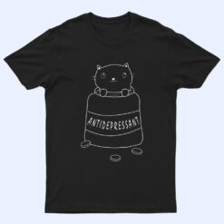 Cute Cat Drawing Cat Antidepressant T Shirt