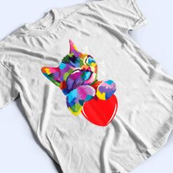 Cute Cat Gift for kitten lovers Colorful Art Kitty Adoption T Shirt - Dream Art Europa