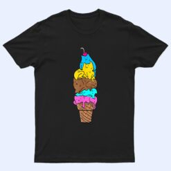 Cute Cat Ice Cream  - Kitty Cat Dessert T Shirt