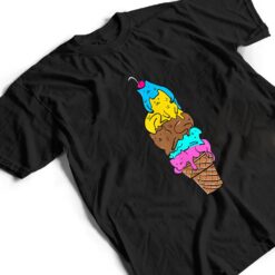 Cute Cat Ice Cream - Kitty Cat Dessert T Shirt - Dream Art Europa