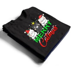 Cute Cat Lover Xmas Lights Santa Merry Catmas Cat Christmas T Shirt - Dream Art Europa