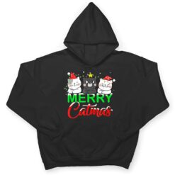 Cute Cat Lover Xmas Lights Santa Merry Catmas Cat Christmas T Shirt - Dream Art Europa