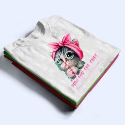 Cute Cat Mom Breast Cancer Awareness Paw For He Cure T Shirt - Dream Art Europa