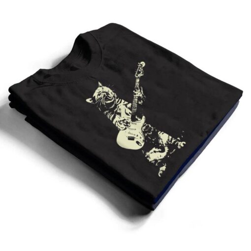 Cute Cat Playing Guitar T Shirt