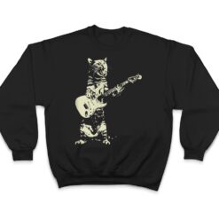 Cute Cat Playing Guitar T Shirt - Dream Art Europa