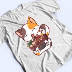 Cute Cat Ramen Bowl Anime Japanese Noodles Kawaii Neko Girls T Shirt - Dream Art Europa