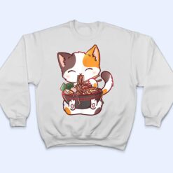 Cute Cat Ramen Bowl Anime Japanese Noodles Kawaii Neko Girls T Shirt - Dream Art Europa