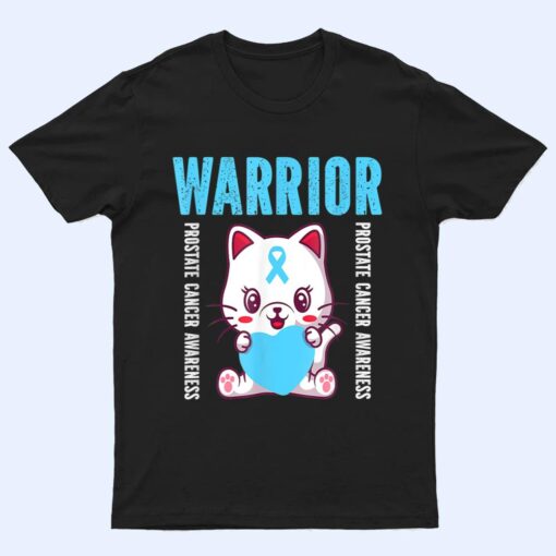 Cute Cat Warrior Prostate Cancer Awareness For Men And Women T Shirt