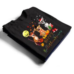 Cute Chihuahua Dog Happy Hallothanksmas Family Xmas Pajama T Shirt - Dream Art Europa