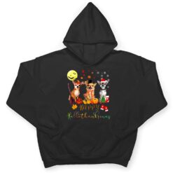 Cute Chihuahua Dog Happy Hallothanksmas Family Xmas Pajama T Shirt - Dream Art Europa