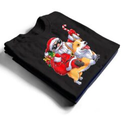 Cute Christmas Santa Claus Riding Corgi Xmas Boy Corgmas Dog T Shirt - Dream Art Europa