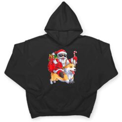 Cute Christmas Santa Claus Riding Corgi Xmas Boy Corgmas Dog T Shirt - Dream Art Europa