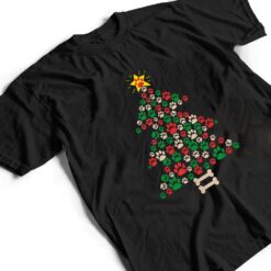 Cute Dog Paws Print Christmas Tree - Paw Print Star Top T Shirt - Dream Art Europa