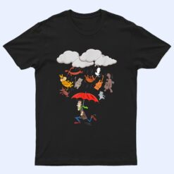 Cute Funny Canine Feline Lover, It's Raining Cats and Dogs T Shirt