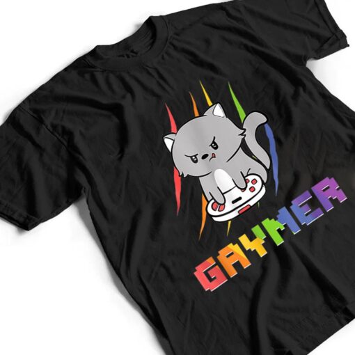 Cute Gaming Cat Gay Gamer T Shirt