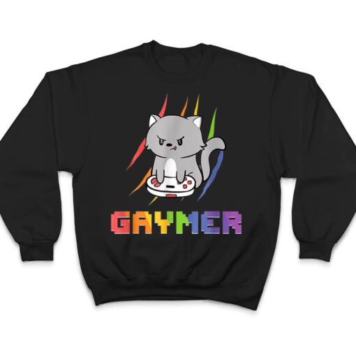 Cute Gaming Cat Gay Gamer T Shirt