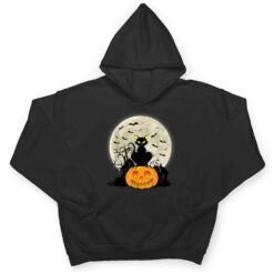 Cute Halloween Black Cat Witch Hat Pumpkin T Shirt - Dream Art Europa