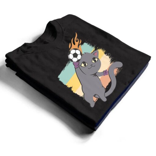 Cute Kawaii Football Soccer Player Funny Goalkeeper Best Cat T Shirt