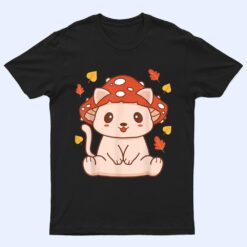 Cute Kawaii Toadstool Cat - Aesthetic Mushroom Kitten T Shirt