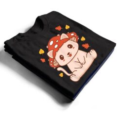 Cute Kawaii Toadstool Cat - Aesthetic Mushroom Kitten T Shirt - Dream Art Europa