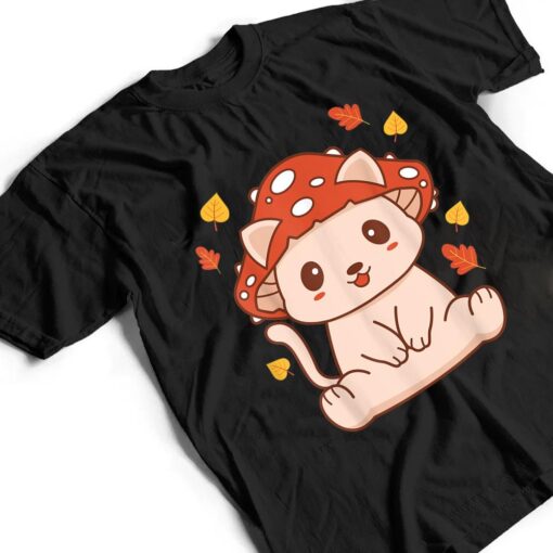 Cute Kawaii Toadstool Cat - Aesthetic Mushroom Kitten T Shirt