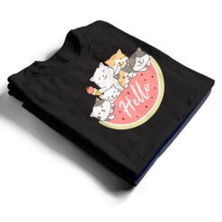 Cute Kitten In Watermelon Cute Cat Family Cat Motif T Shirt - Dream Art Europa