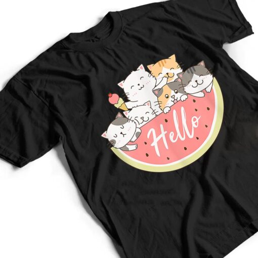 Cute Kitten In Watermelon Cute Cat Family Cat Motif T Shirt