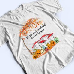 Cute Mushroom Cat Pumpkin Fall Leaves Autumn Cat Lover T Shirt - Dream Art Europa