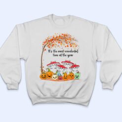 Cute Mushroom Cat Pumpkin Fall Leaves Autumn Cat Lover T Shirt - Dream Art Europa