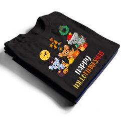 Cute Puppy Halloween Dog Christmas Happy Hallothanksmas Dog T Shirt - Dream Art Europa