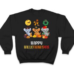 Cute Puppy Halloween Dog Christmas Happy Hallothanksmas Dog T Shirt - Dream Art Europa