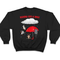 Cute Raining Cats And Dogs, Pet Lovers T Shirt - Dream Art Europa