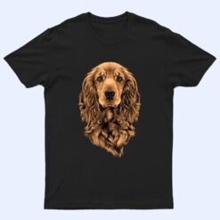 Cute Spaniel dog in a flower head wreath Cocker Spaniel T Shirt