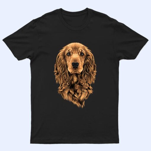 Cute Spaniel dog in a flower head wreath Cocker Spaniel T Shirt