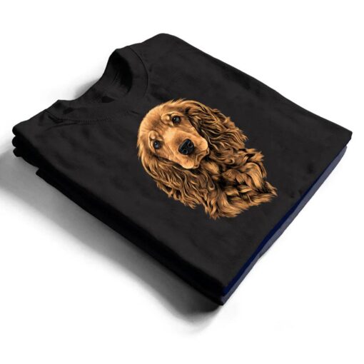 Cute Spaniel dog in a flower head wreath Cocker Spaniel T Shirt