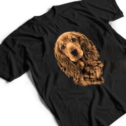 Cute Spaniel dog in a flower head wreath Cocker Spaniel T Shirt - Dream Art Europa