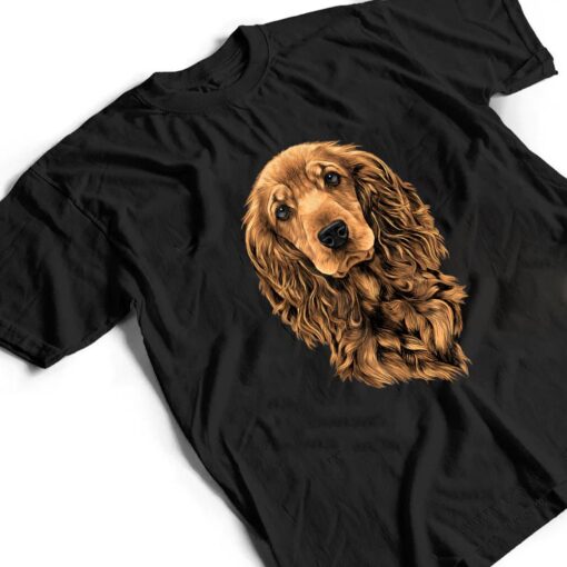 Cute Spaniel dog in a flower head wreath Cocker Spaniel T Shirt