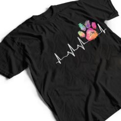 Cute Veterinarian Gift Rainbow Paw Print Heartbeat Vet Tech T Shirt - Dream Art Europa