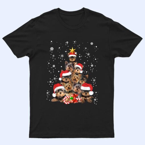 Cute Yorkie Dogs Tree Christmas Pet Animal Dog Love T Shirt