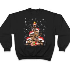 Cute Yorkie Dogs Tree Christmas Pet Animal Dog Love T Shirt - Dream Art Europa
